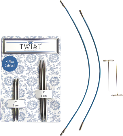 Igle za pletenje ChiaoGoo mini Twist Short Combo 2+3 (5+8 cm)