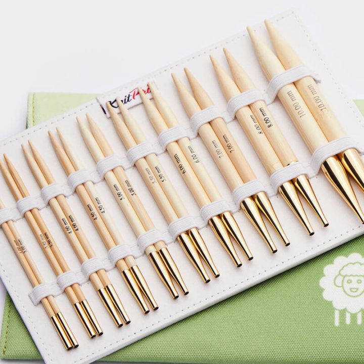 SET BAMBOO DELUXE Zamjenjivo kružna Igle za pletenje 10 parova (13 cm)
